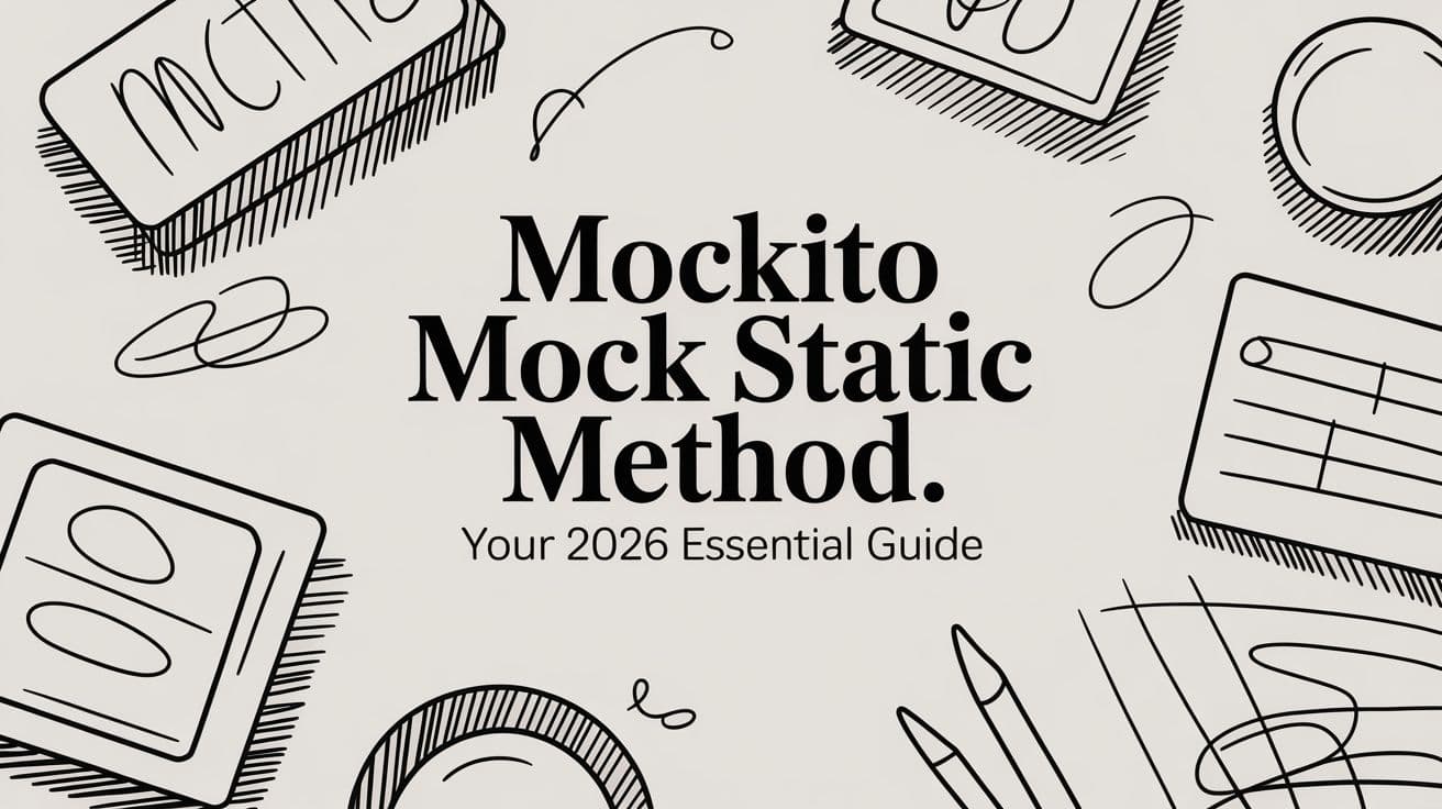 Mockito Mock Static Method: Your 2026 Essential Guide